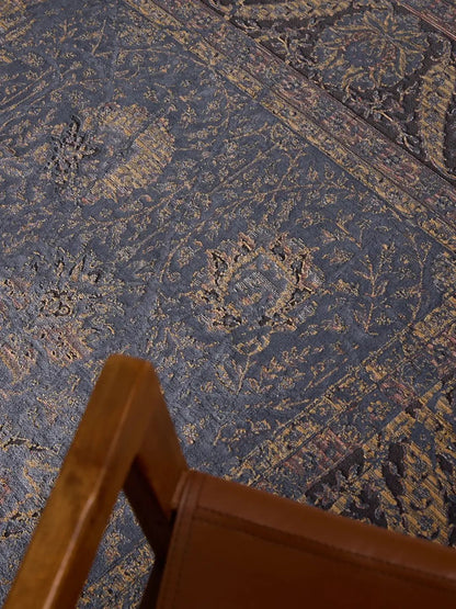 Tapis vintage bleu pour salon