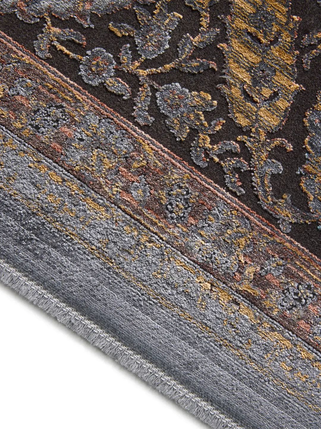Tapis vintage bleu pour salon