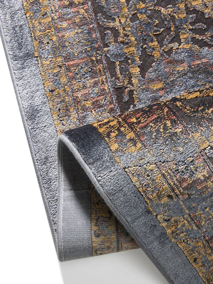 Tapis vintage bleu pour salon