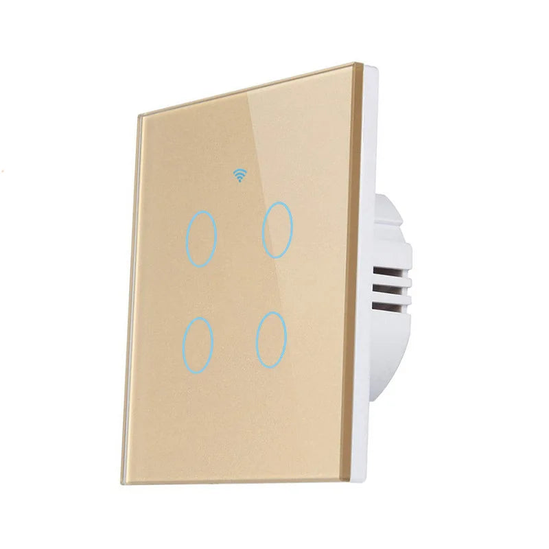 Interrupteur tactile connecté minimaliste Luvexa en verre et PC