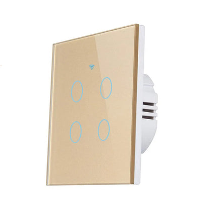 Interrupteur tactile connecté minimaliste Luvexa en verre et PC