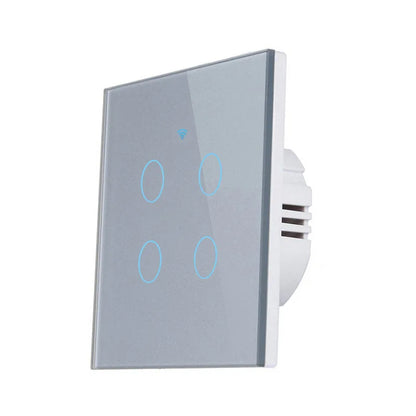 Interrupteur tactile connecté minimaliste Luvexa en verre et PC