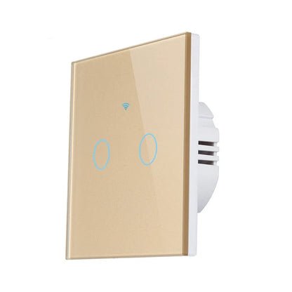 Interrupteur tactile connecté minimaliste Luvexa en verre et PC