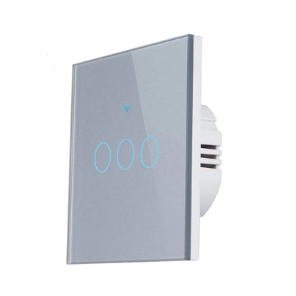 Interrupteur tactile connecté minimaliste Luvexa en verre et PC