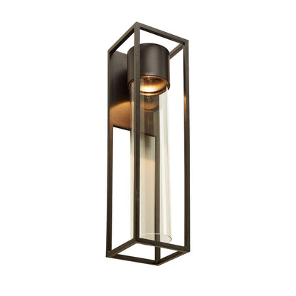 Applique murale LED carrée noire sable pour extérieur