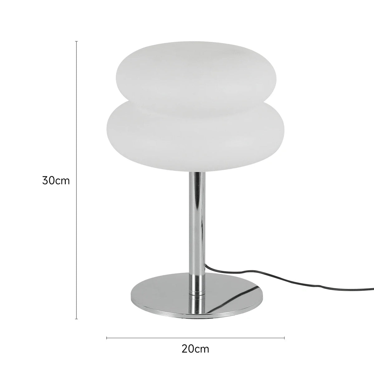 Lampe de table en verre mid-century Xandrel