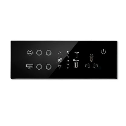 Interrupteur-prise connecté minimaliste Nexora en verre et ABS