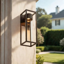 Applique murale LED carrée noire sable pour extérieur