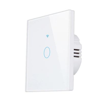 Interrupteur tactile connecté minimaliste Luvexa en verre et PC