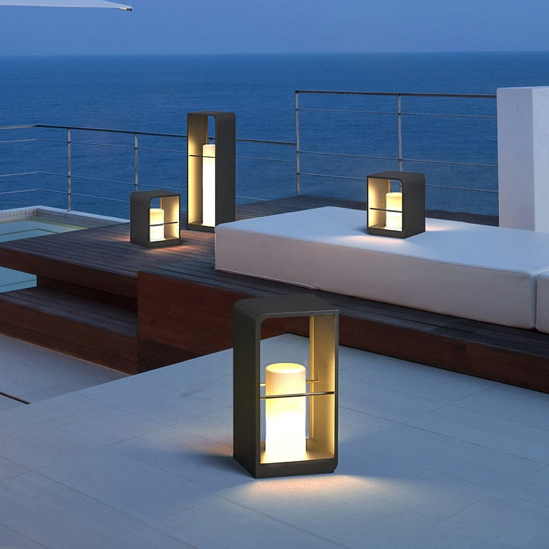 Lampadaire LED extérieur moderne