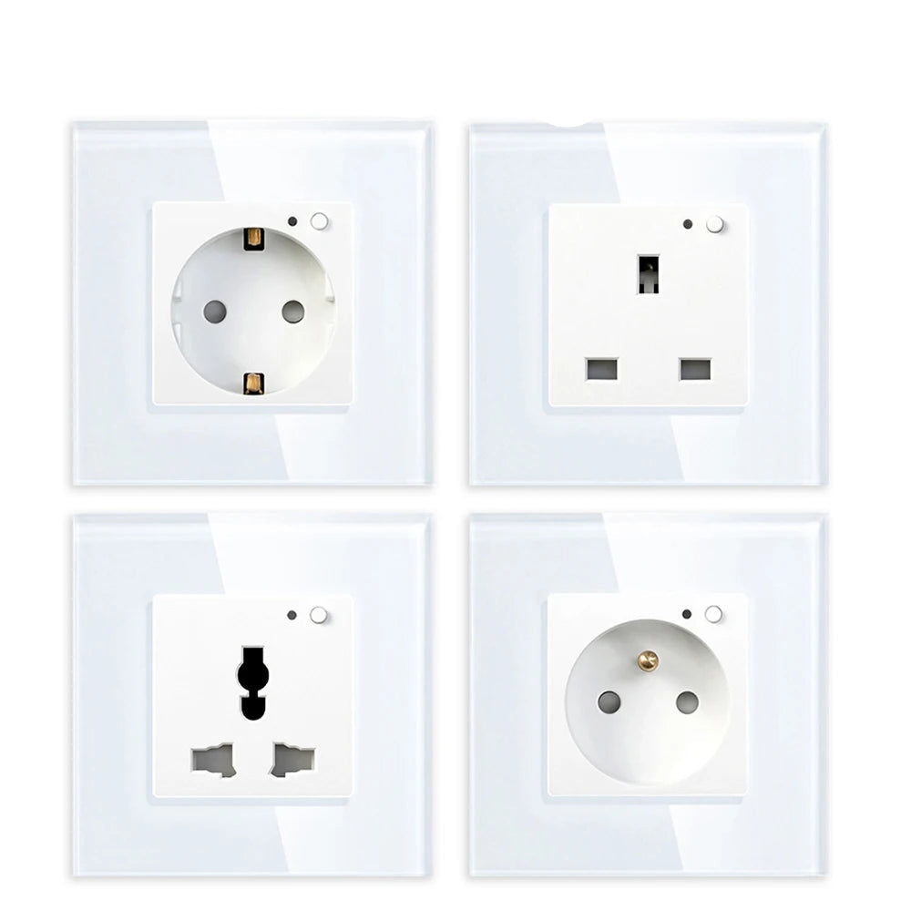 Interrupteur tactile connecté minimaliste Luvexa en verre et PC