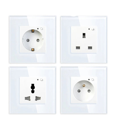 Interrupteur tactile connecté minimaliste Luvexa en verre et PC