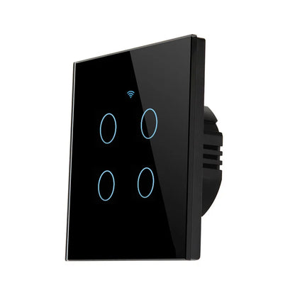 Interrupteur tactile connecté minimaliste Luvexa en verre et PC