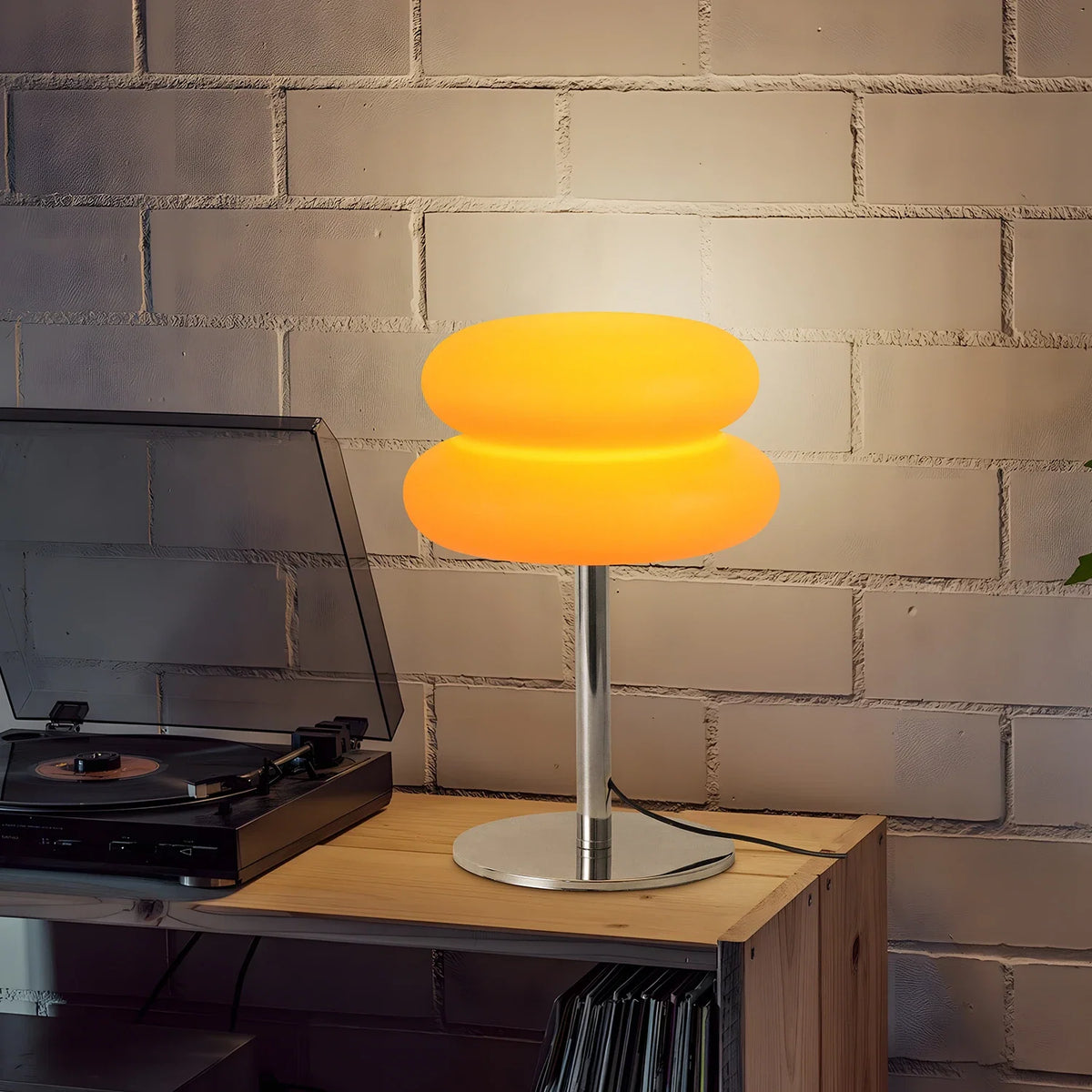 Lampe de table en verre mid-century Xandrel