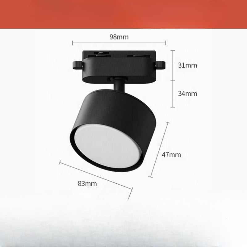 Spot sur rail de plafond moderne GX53