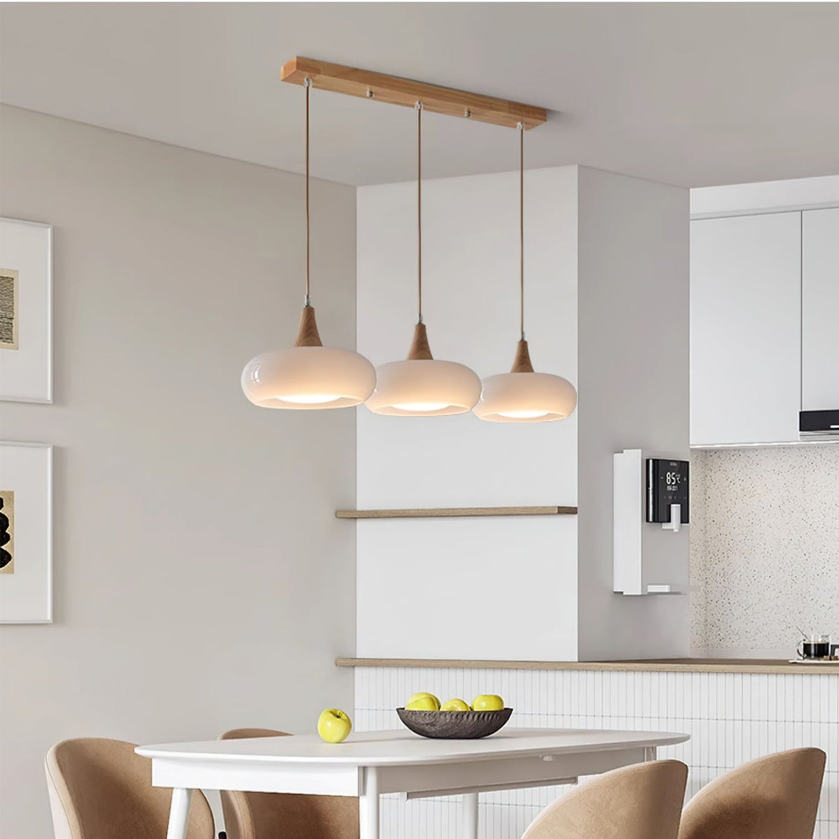 Suspension moderne en verre