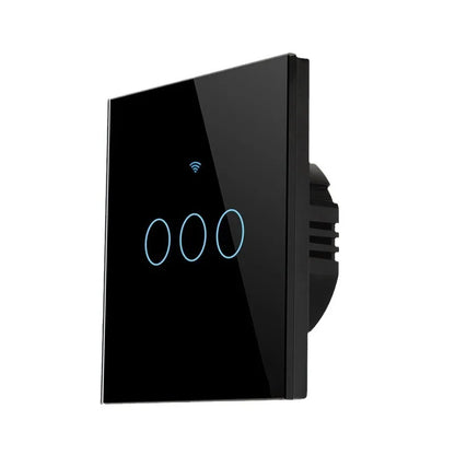 Interrupteur tactile connecté minimaliste Luvexa en verre et PC