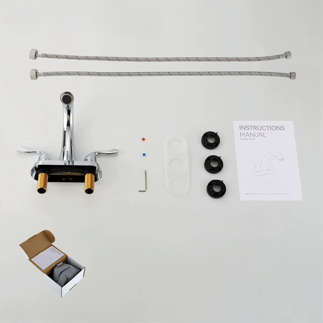 Robinet mitigeur de lavabo monotrou contemporain Chronavelle en chrome poli
