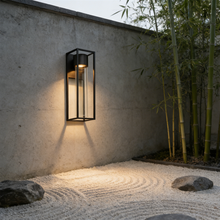 Applique murale LED carrée noire sable pour extérieur