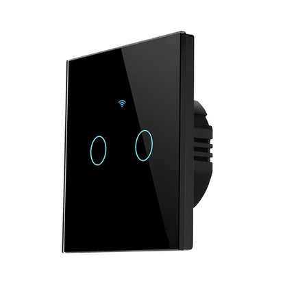 Interrupteur tactile connecté minimaliste Luvexa en verre et PC