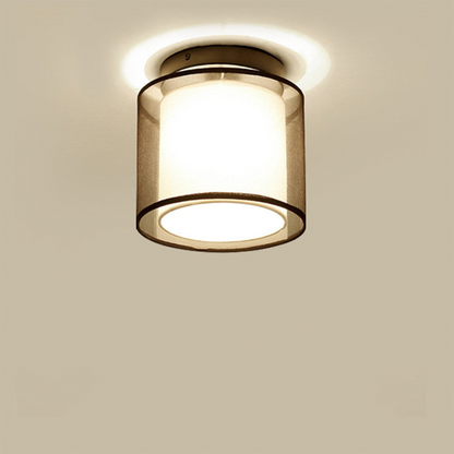 Lampe de plafond en tissu d'époque