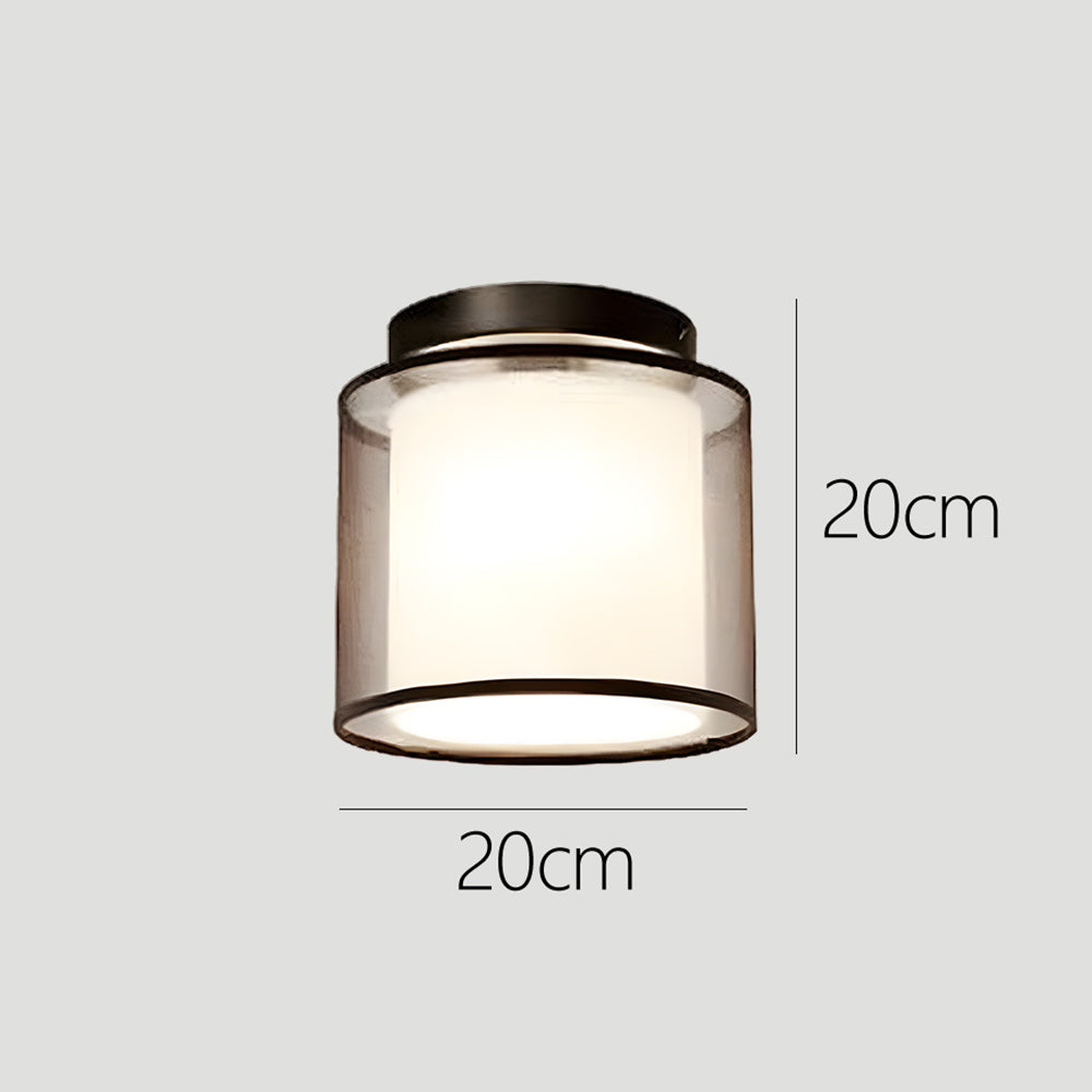 Lampe de plafond en tissu d'époque