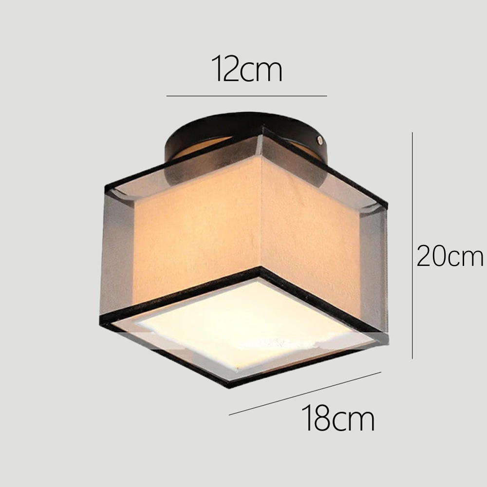 Lampe de plafond en tissu d'époque