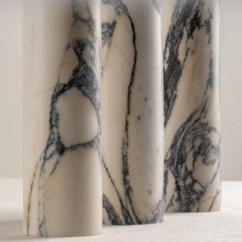 Applique murale en laiton et marbre Calacatta