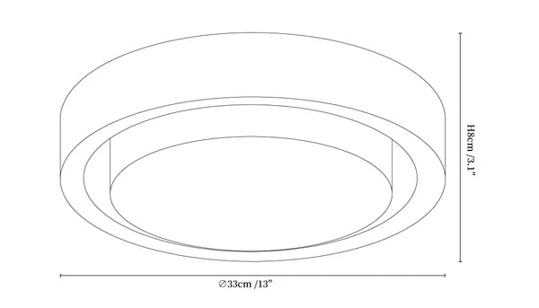 Plafonnier rond en bois et verre