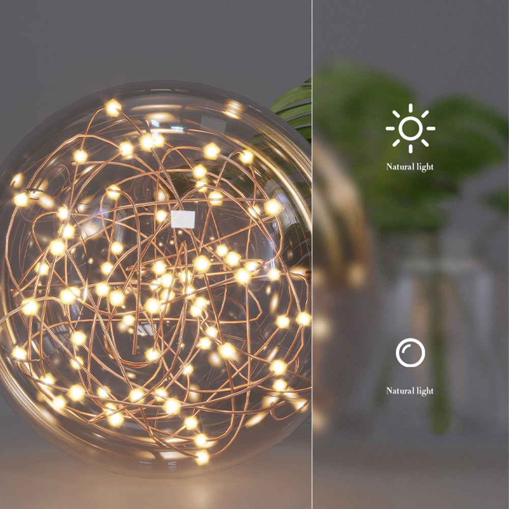 Lustre en verre étoilé doré