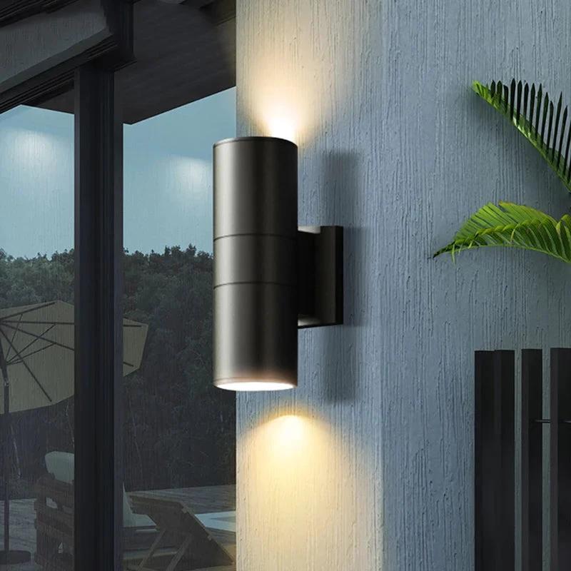 Applique murale extérieure LED moderne étanche à éclairage vers le haut et vers le bas