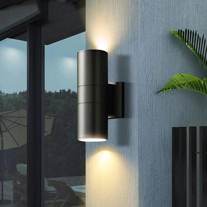 Applique murale extérieure LED moderne étanche à éclairage vers le haut et vers le bas