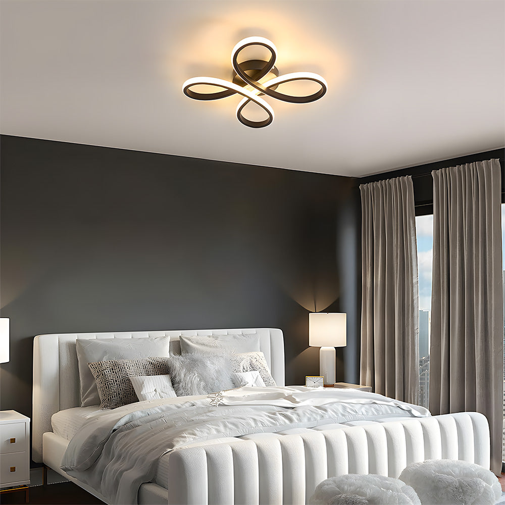 Lampe de chambre en fer sculptural