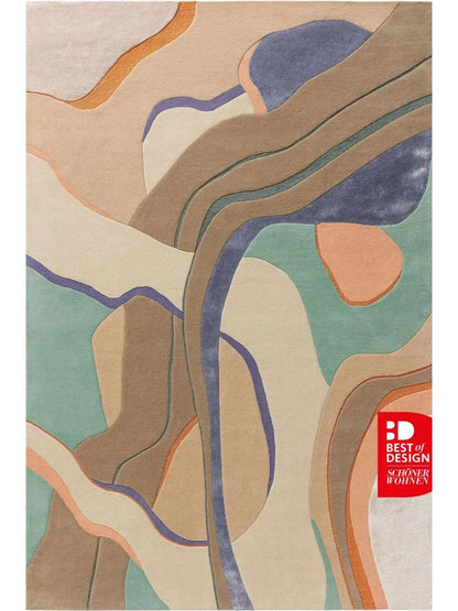 Tapis en laine multicolore design moderne