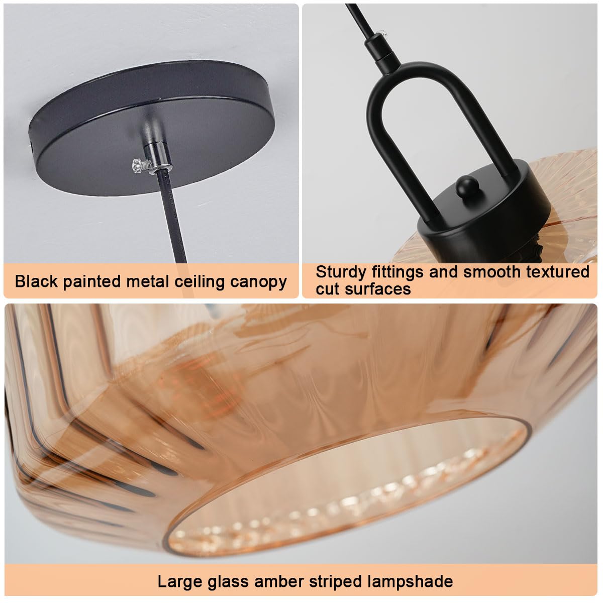 Suspension de cuisine en verre