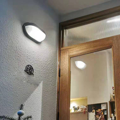 Applique murale d'extérieur industrielle avec verre côtelé