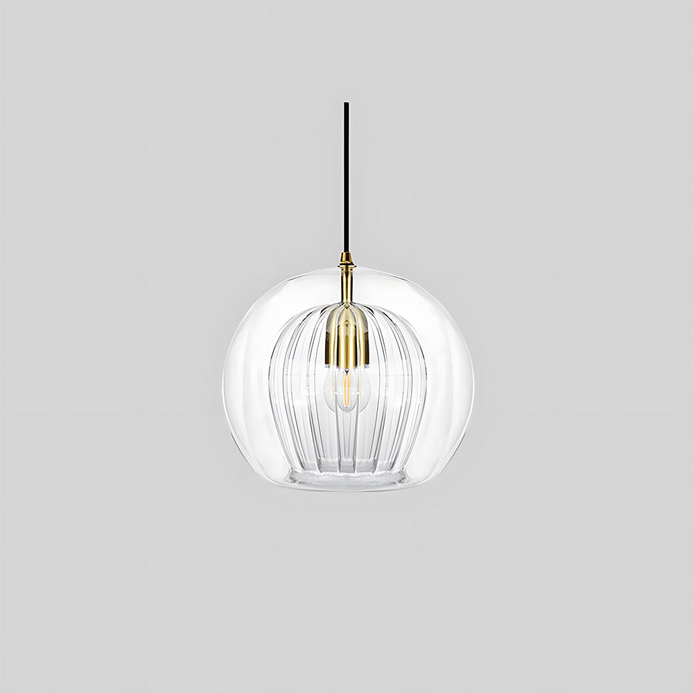 Lustre sphérique en verre