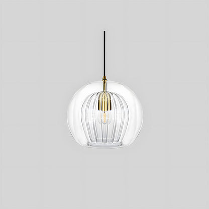 Lustre sphérique en verre