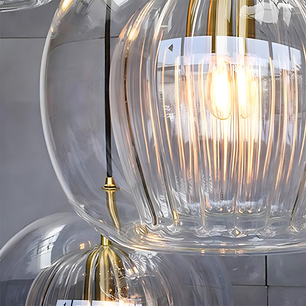 Lustre sphérique en verre