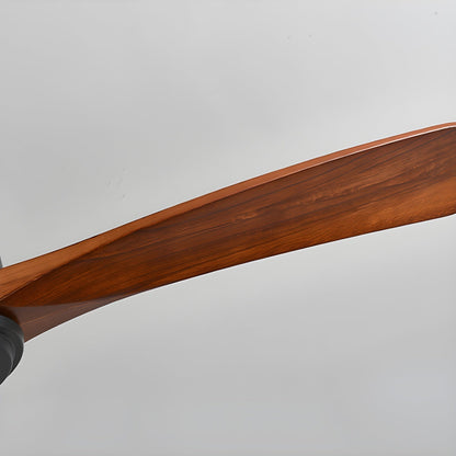 Ventilateur de plafond moderne en bois avec lumière LED