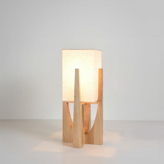 Lampe sur pied en bois minimaliste