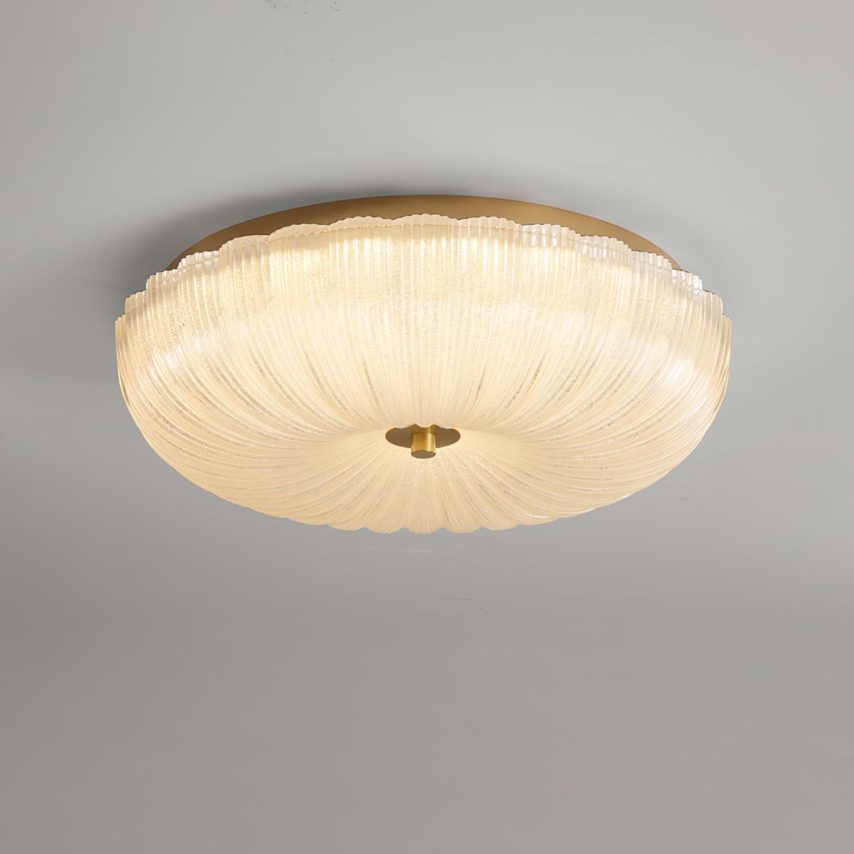 Plafonnier moderne en verre ondulé