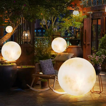 Lanterne solaire de jardin design lune