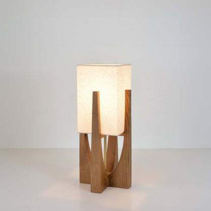 Lampe sur pied en bois minimaliste