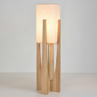 Lampe sur pied en bois minimaliste