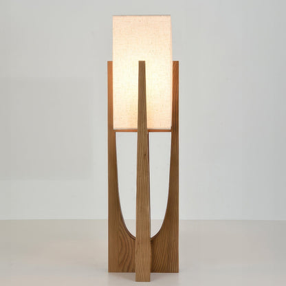 Lampe sur pied en bois minimaliste