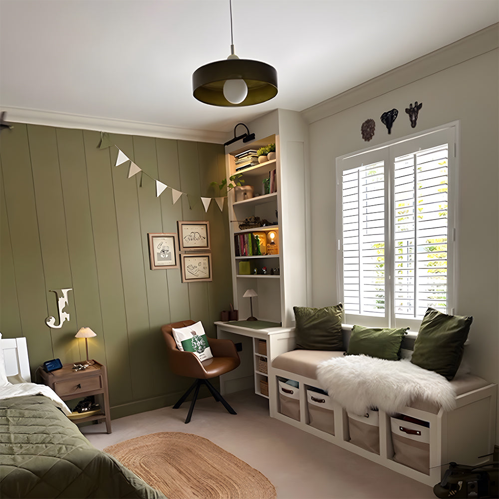 Suspension en verre coloré style Bauhaus