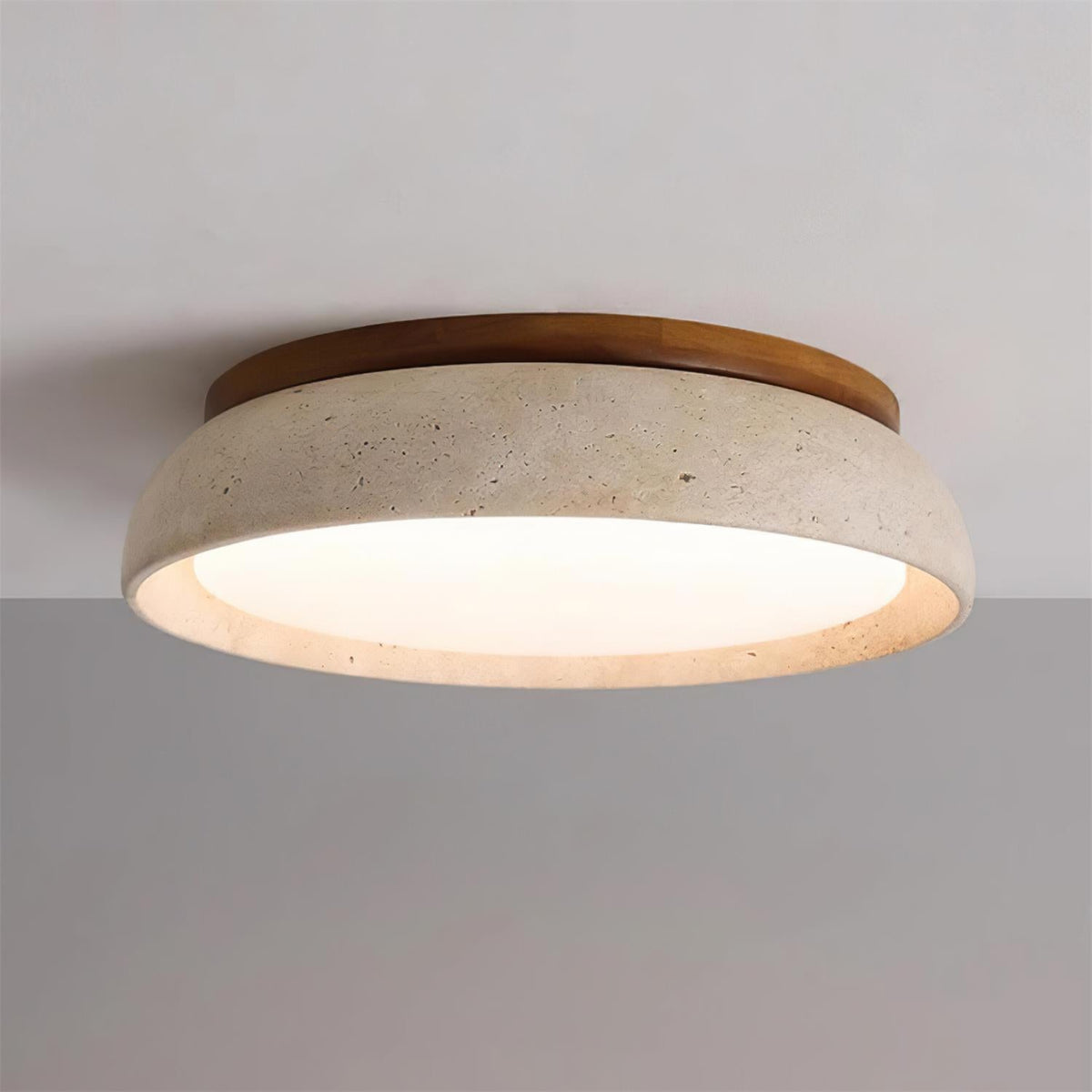 Plafonnier LED moderne en travertin