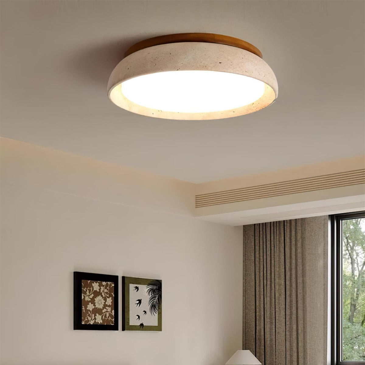Plafonnier LED moderne en travertin