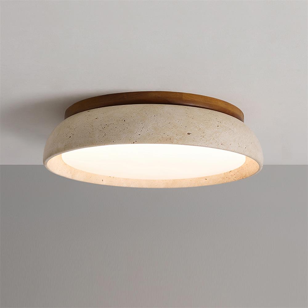 Plafonnier LED moderne en travertin